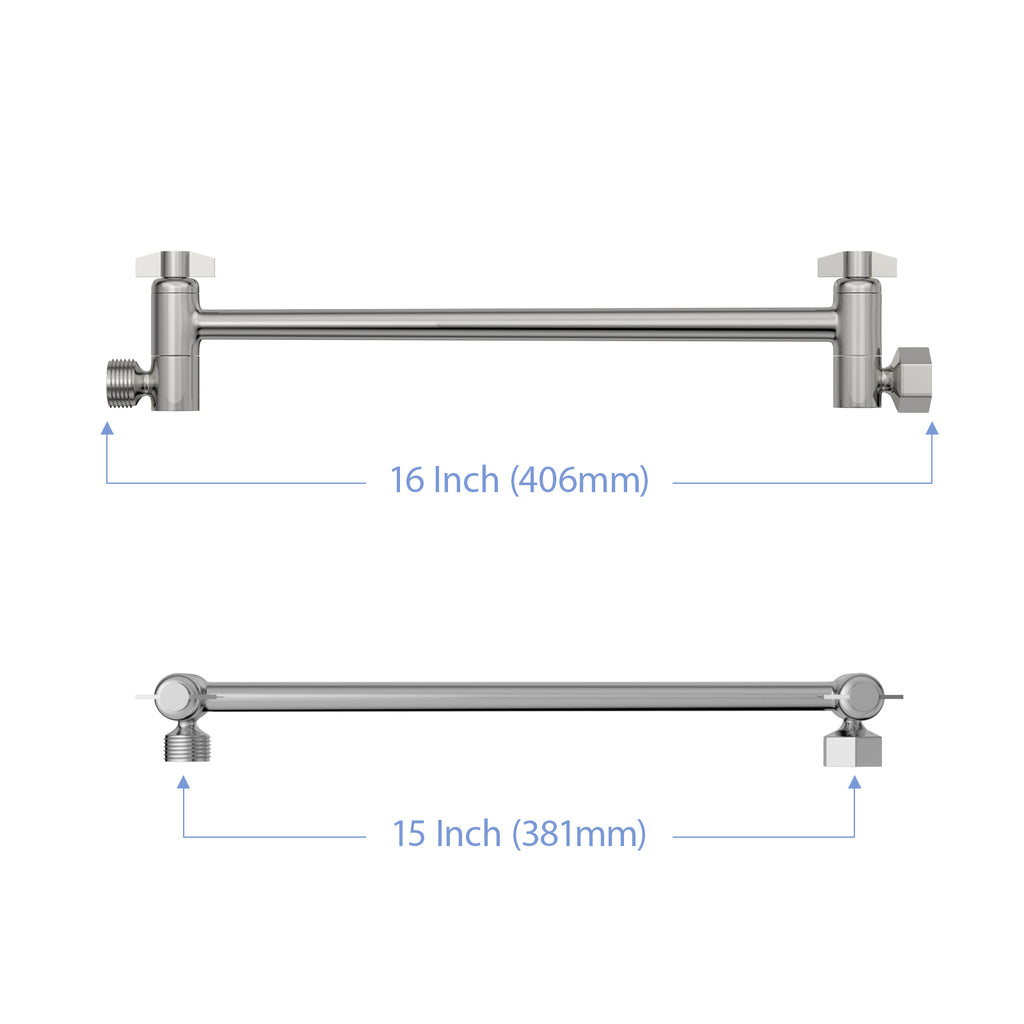 16-Inch Stainless Steel Shower Arm Extension