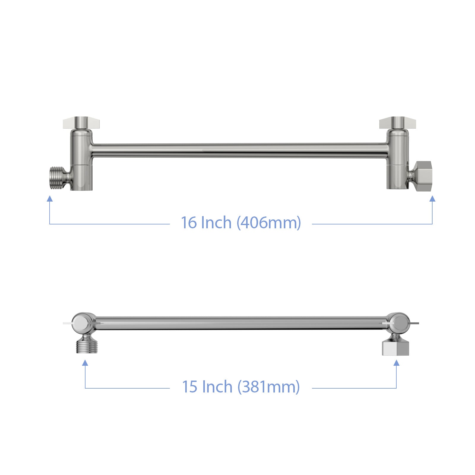 16-Inch Stainless Steel Shower Arm Extension