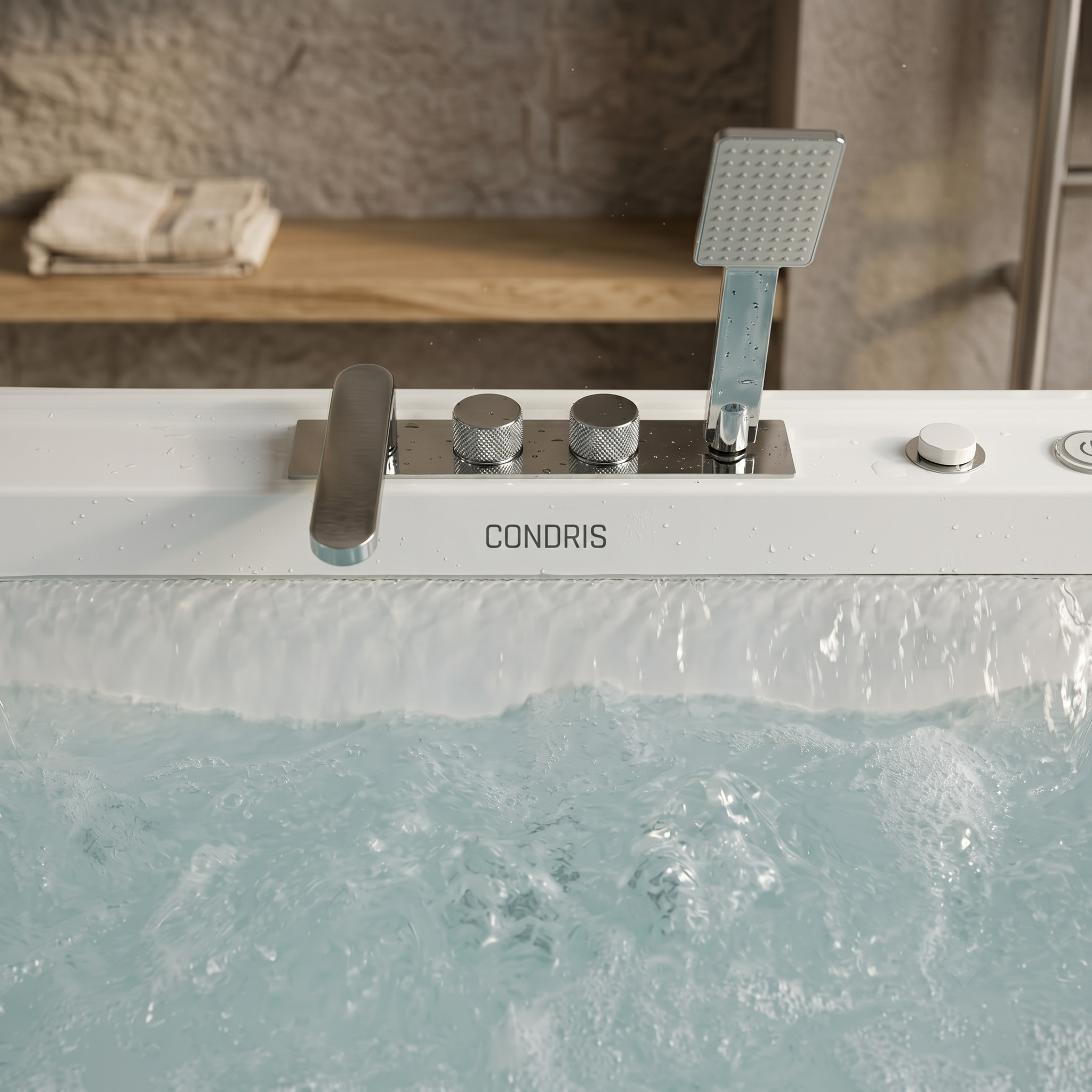 Condris 67" x 35" Whirlpool Bathtub