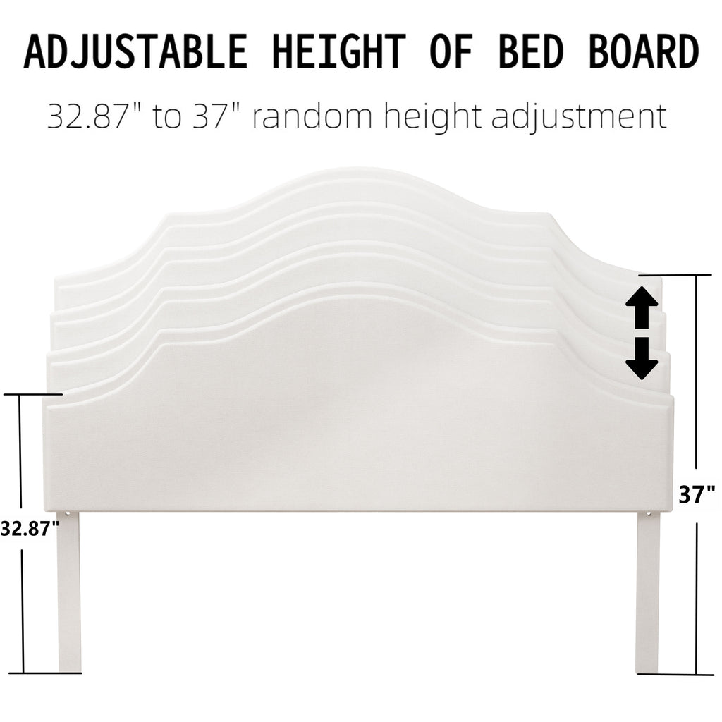 King Size Bed Frame with Adjustable Headboard