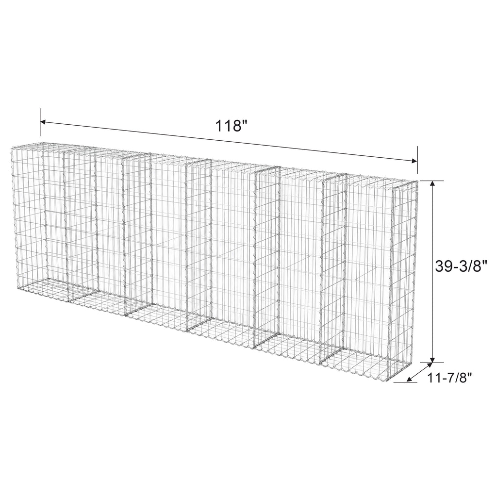 Galvanized Steel Gabion Basket with Multiple Dividers