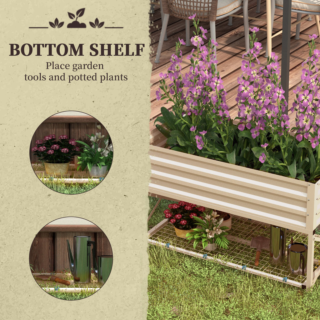 Outsunny Raised Garden Bed with Galvanized Steel Frame