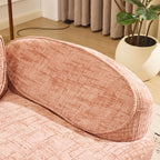 Pink Curved Two-Person Compress Sofa