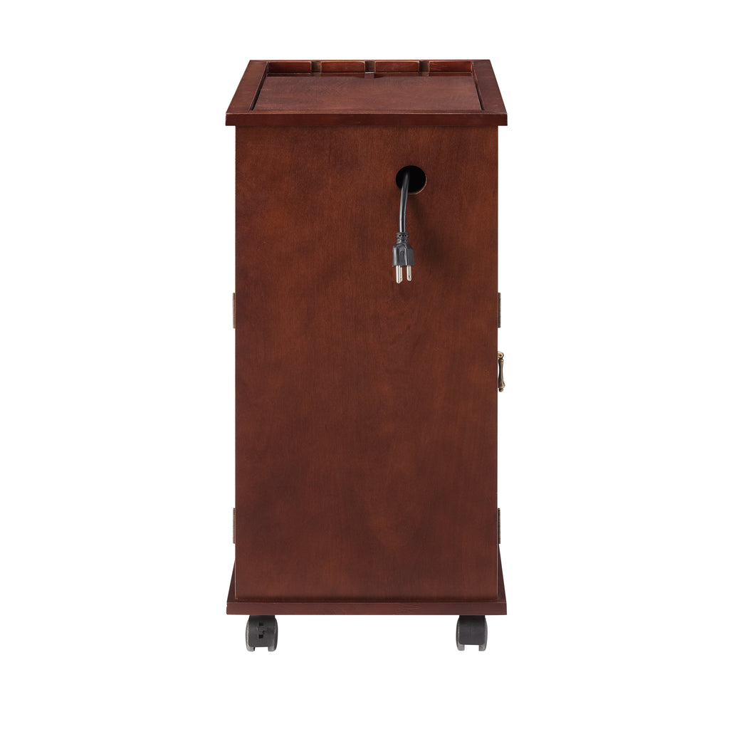Powered Traditional End Table with Charging Station