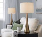 Diana 29" Contemporary Metal Table Lamp in Matte Golden Bronze