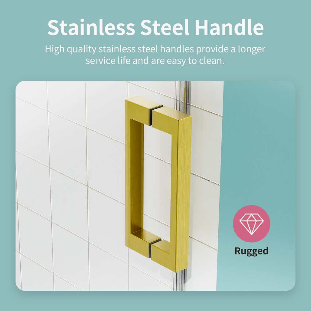 56-60" W * 76" H Frameless Shower Doors