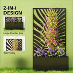 Freestanding Plant Bed with Trellis