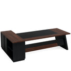 78.7" L-Shaped Executive Desk with File Cabinet & Drawers
