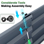 6x3x1ft 2pcs Large Garden Bed Kit