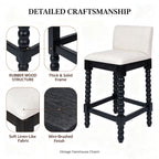 Farmhouse Coastal Counter Stools Set of 2