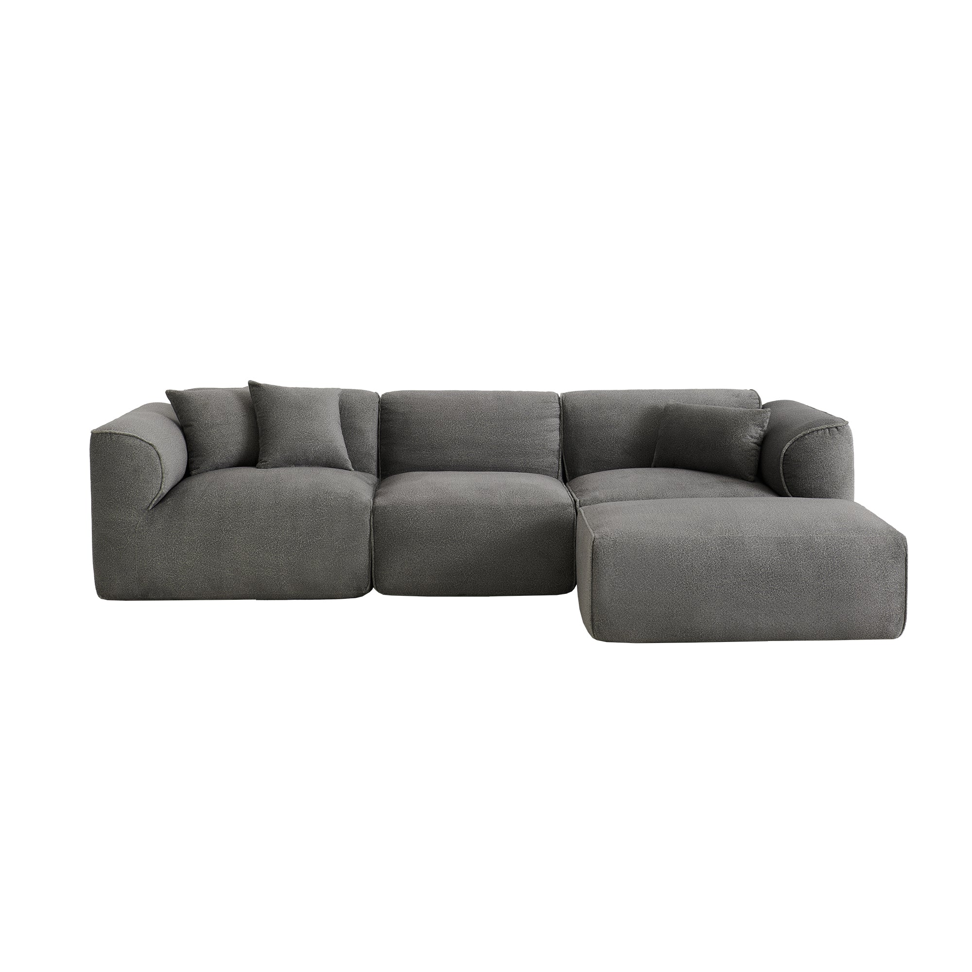 U_Style Luxury Living Room Double-Needle Cut Velvet Sofa