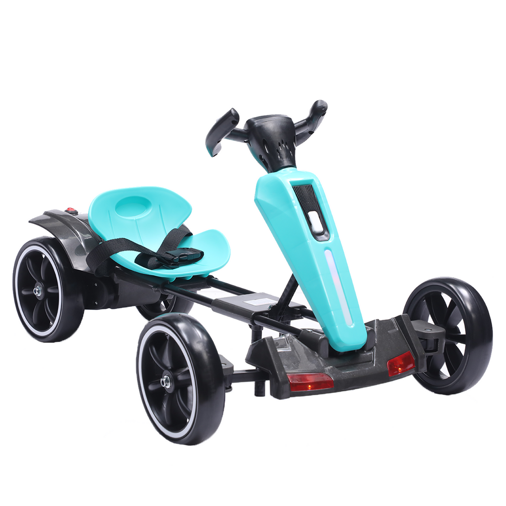 12V Electric Kids Pedal Go Kart, Light Blue