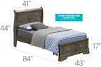 Elegant Traditional Twin Storage Bed