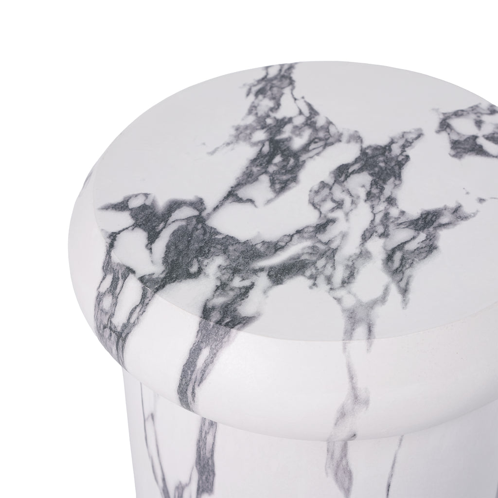 18.11"H Sculptural MGO Side Table