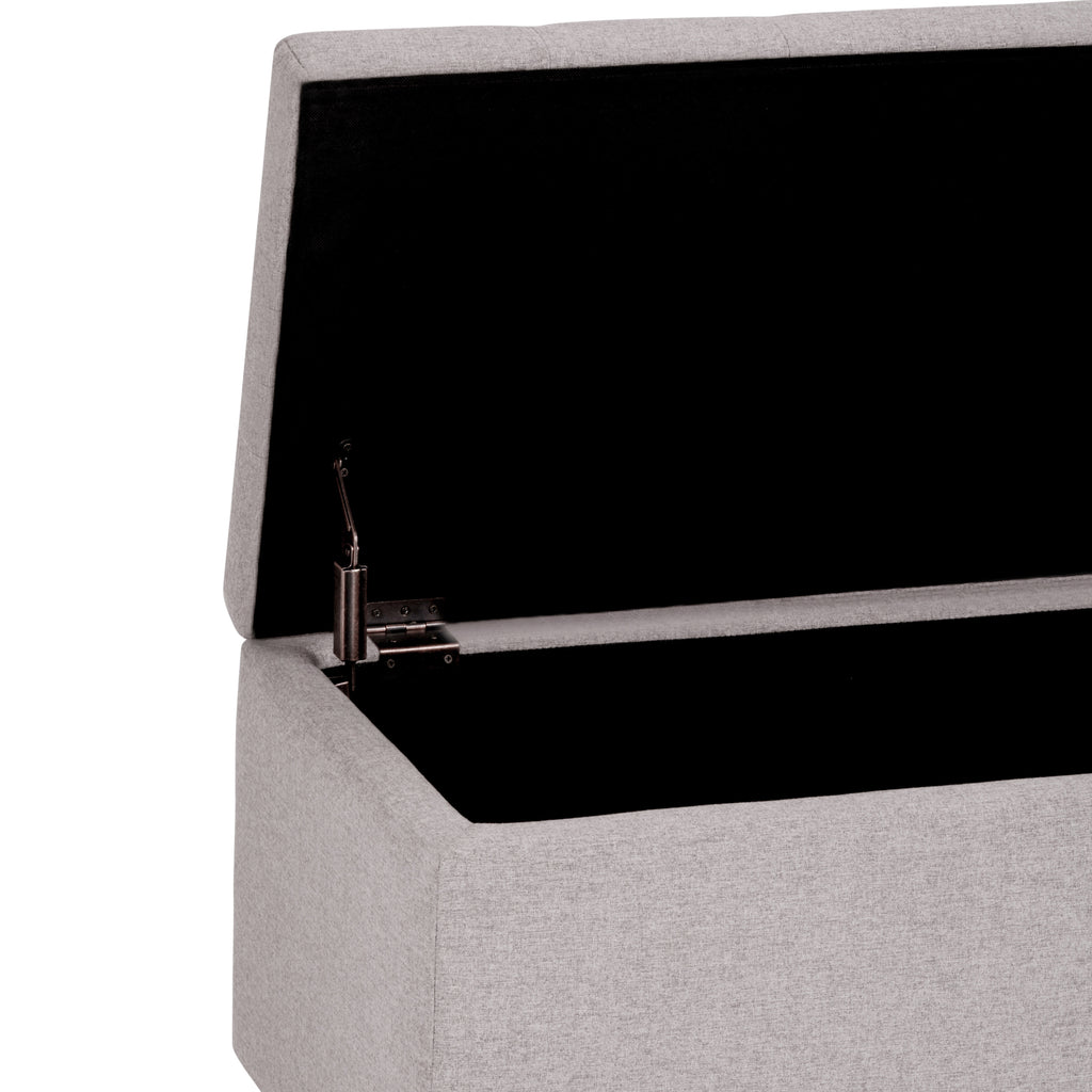 Cosmopolitan 34 Inch Wide Storage Ottoman in Cloud