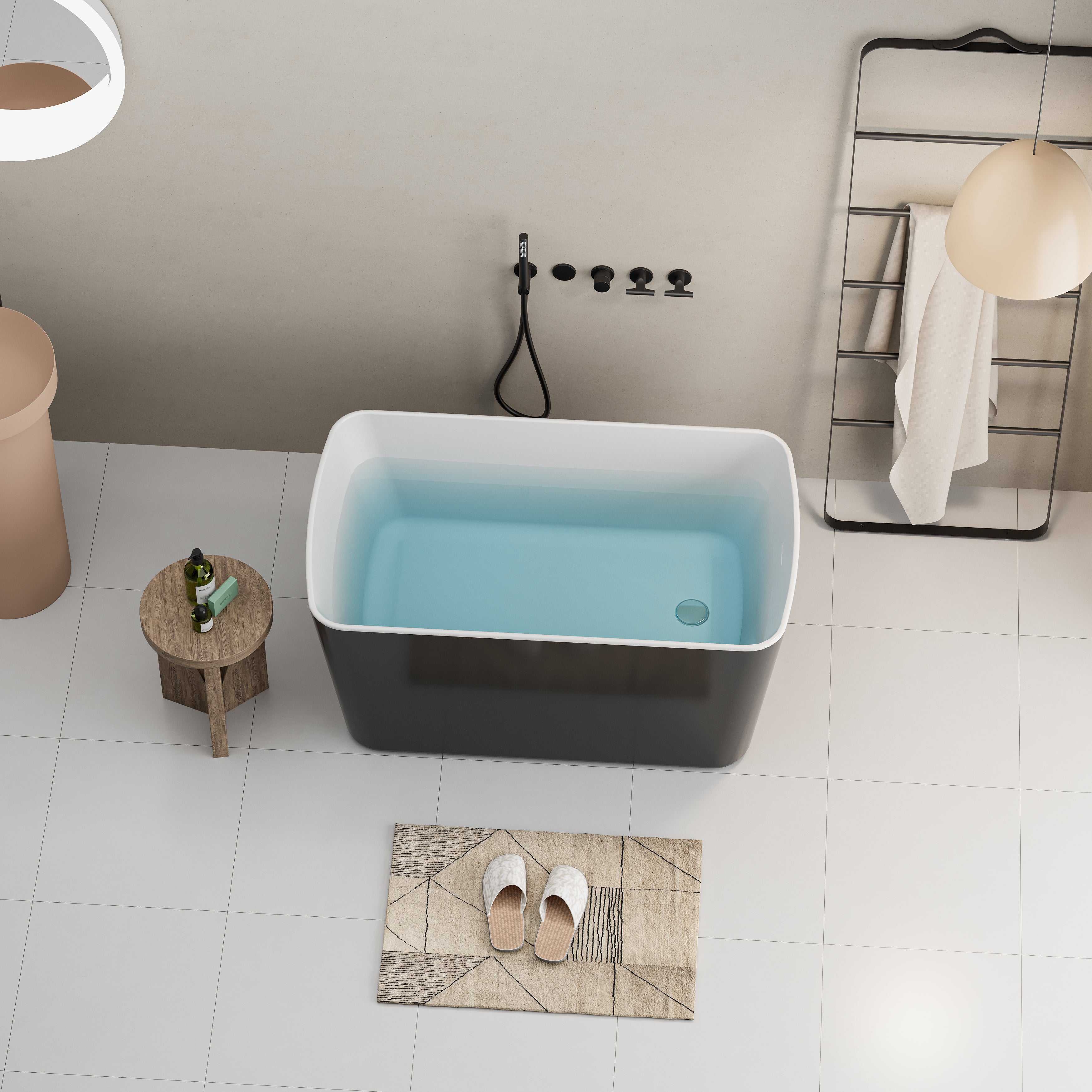 49" Acrylic Freestanding Soaking Bathtub