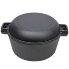2 in 1 Pre-Seasoned Cast Iron Dutch Oven