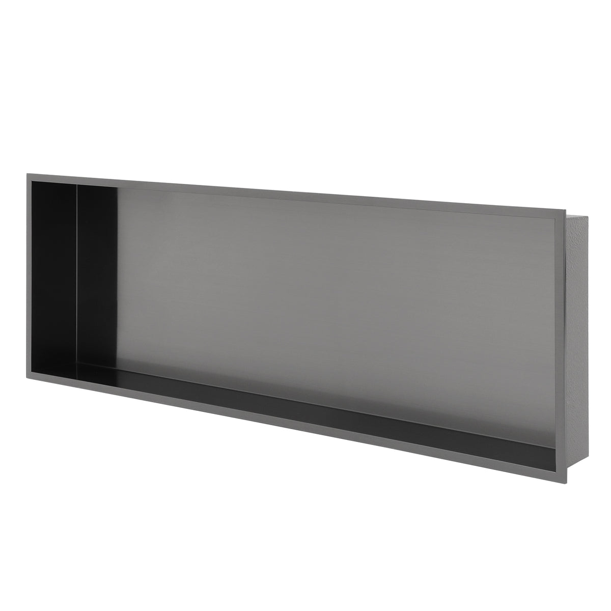 37" x 13" Stainless Steel Shower Niche, Gunmetal