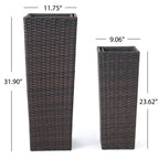 Rattan Flower Pot Set