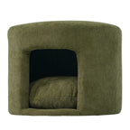 Green Pet Friendly Ottoman with Removable Pet Cushion