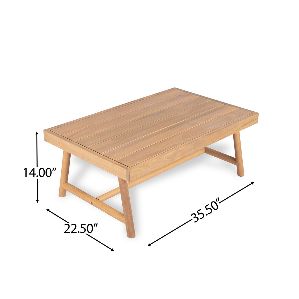 Patio Acacia Wood Chat Set