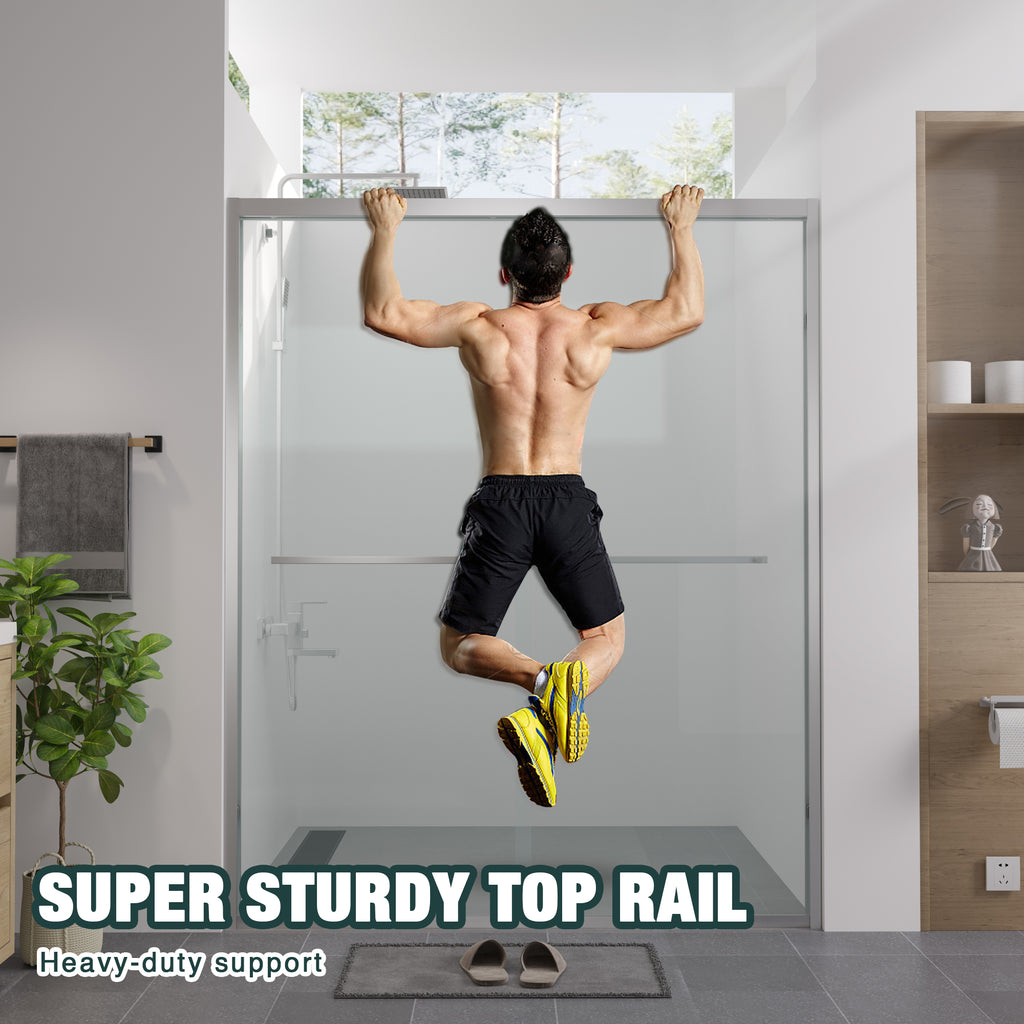Aluminum Frame Double Sliding Shower Door