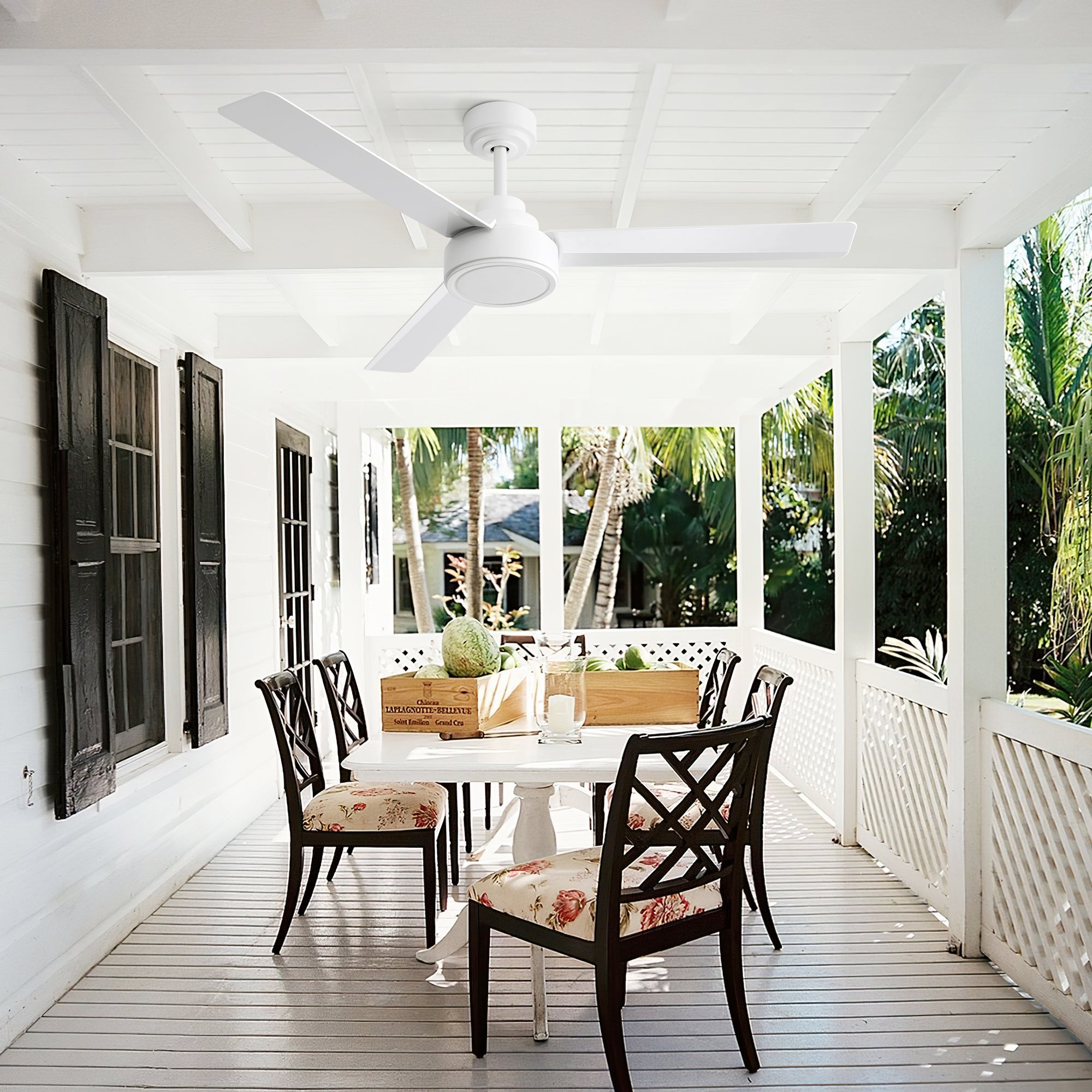 52" Ceiling Fan Without Light with Remote Control
