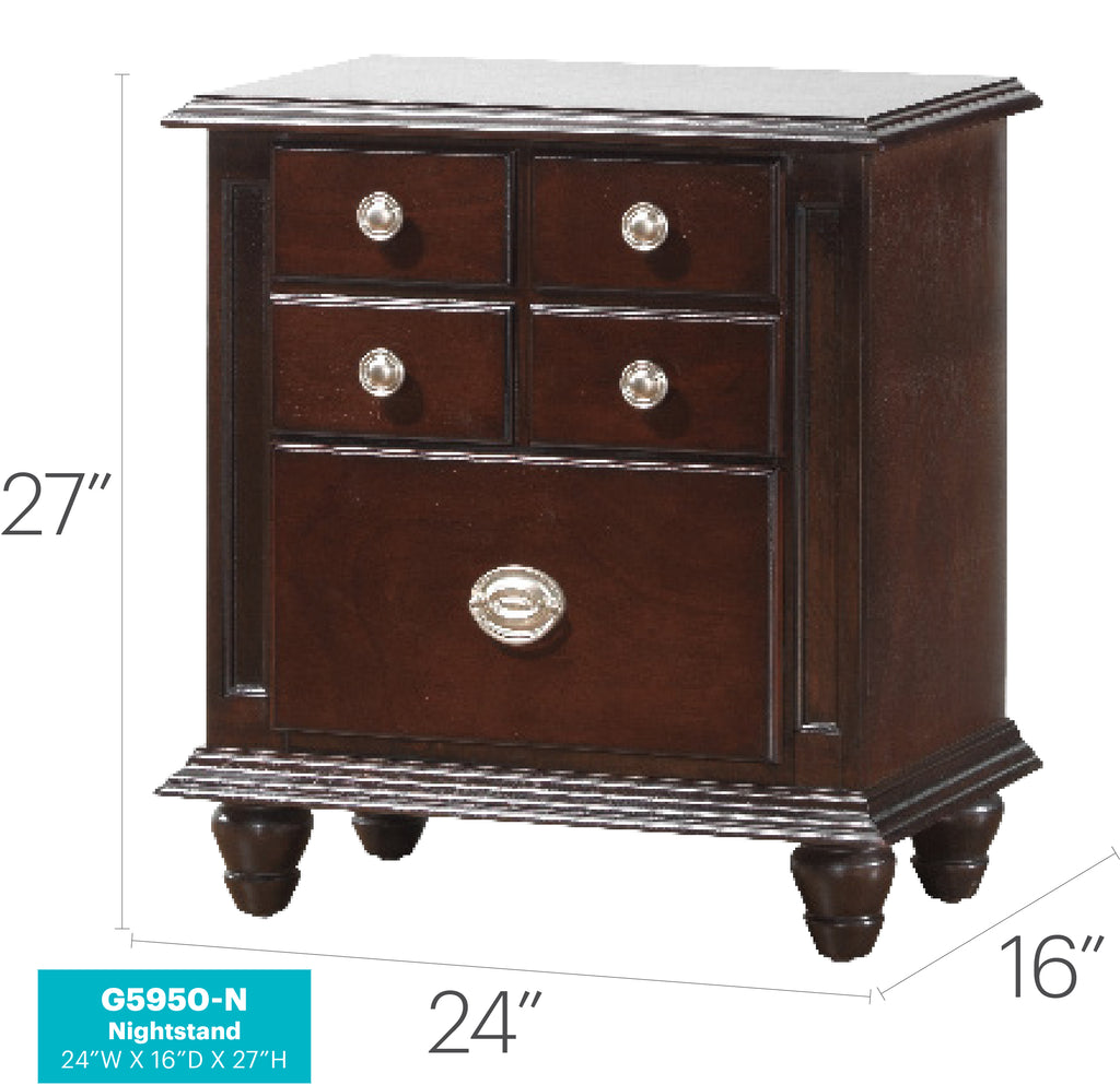 Summit G5950-N Night Stand in Cappuccino