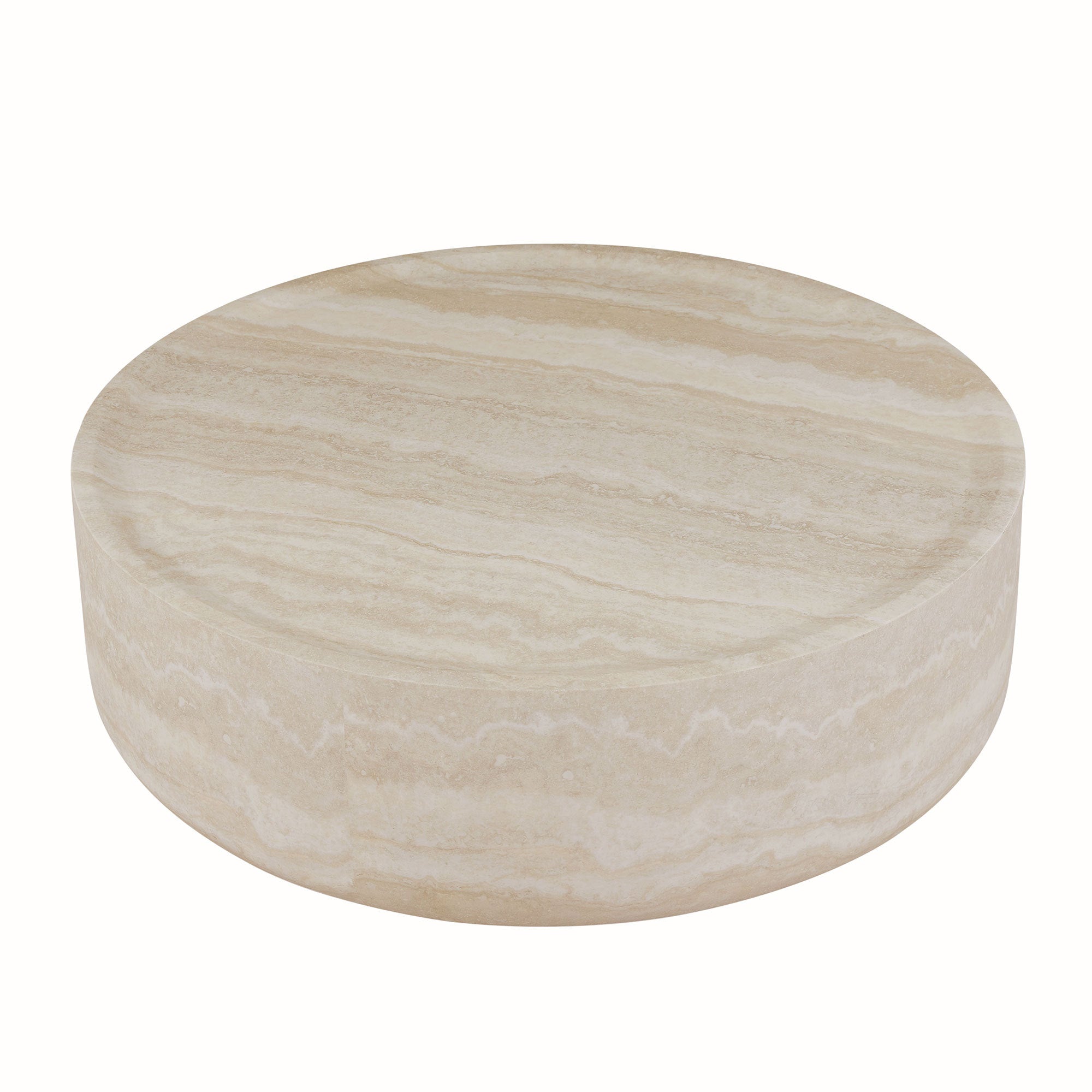 39.37'' Faux MARS Pattern Round Coffee Table
