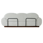 88in. Round Arm Cloud Curved 3 Seater Modern Upholstered Boucle Sofa