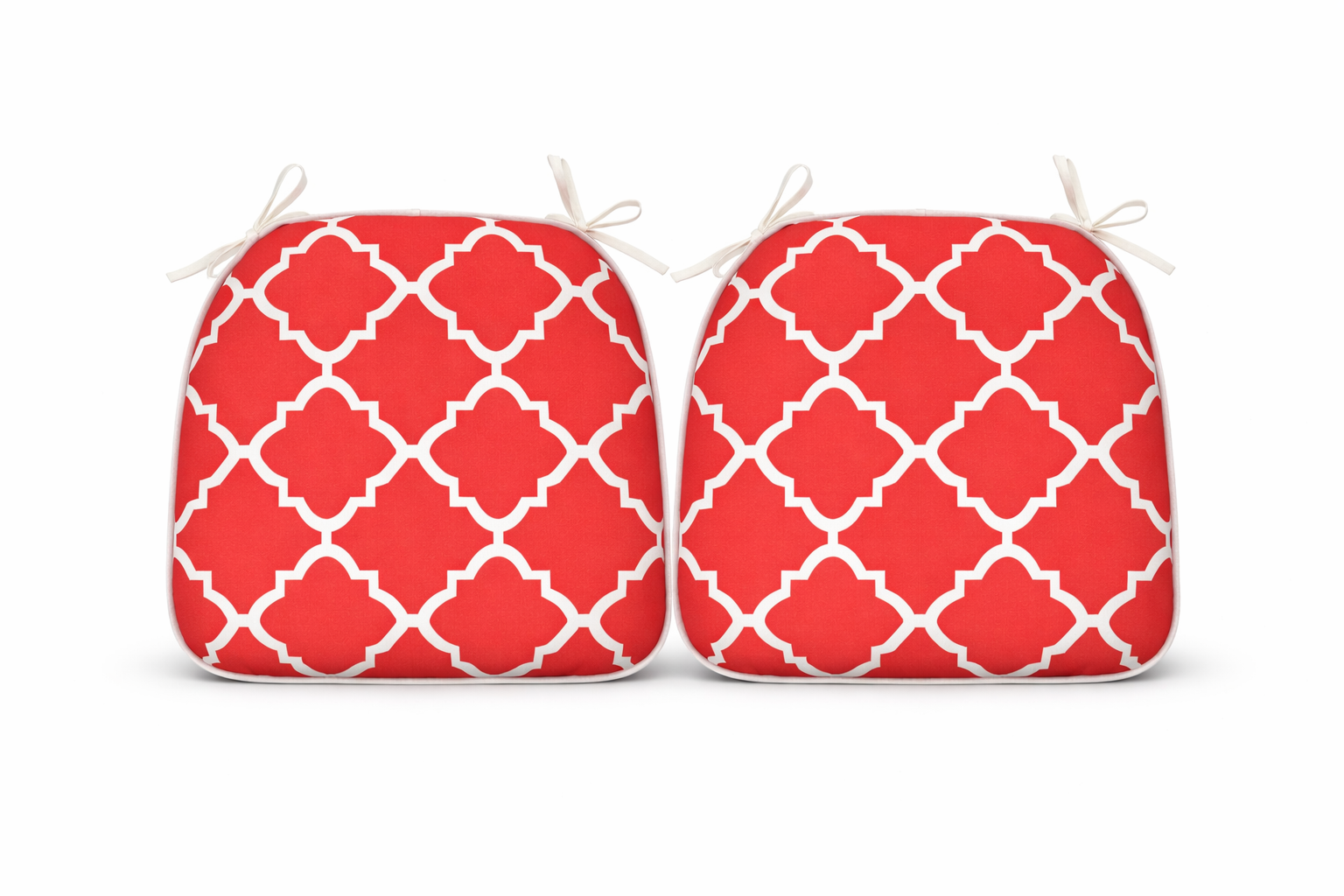 Outdoor Chair Cushions with Straps - Set of 4 Plaid