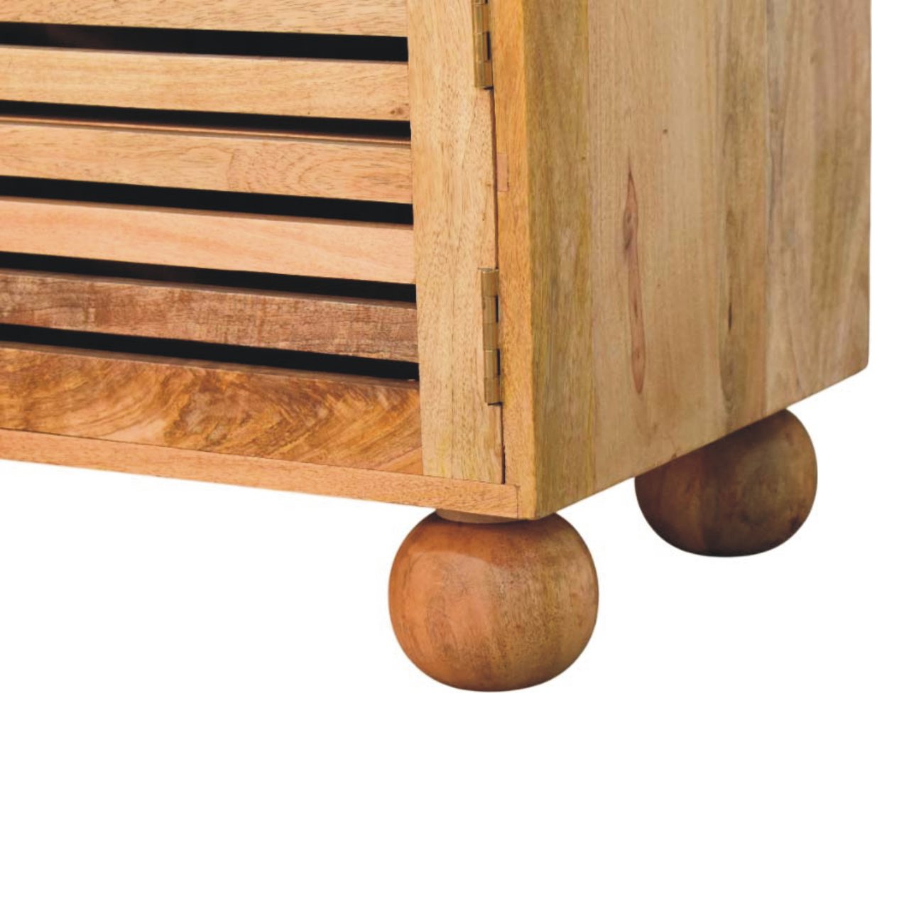 Shutter Shoe Rack: Leather Upholstered with 2 Drawers and 4 Storage Shelves