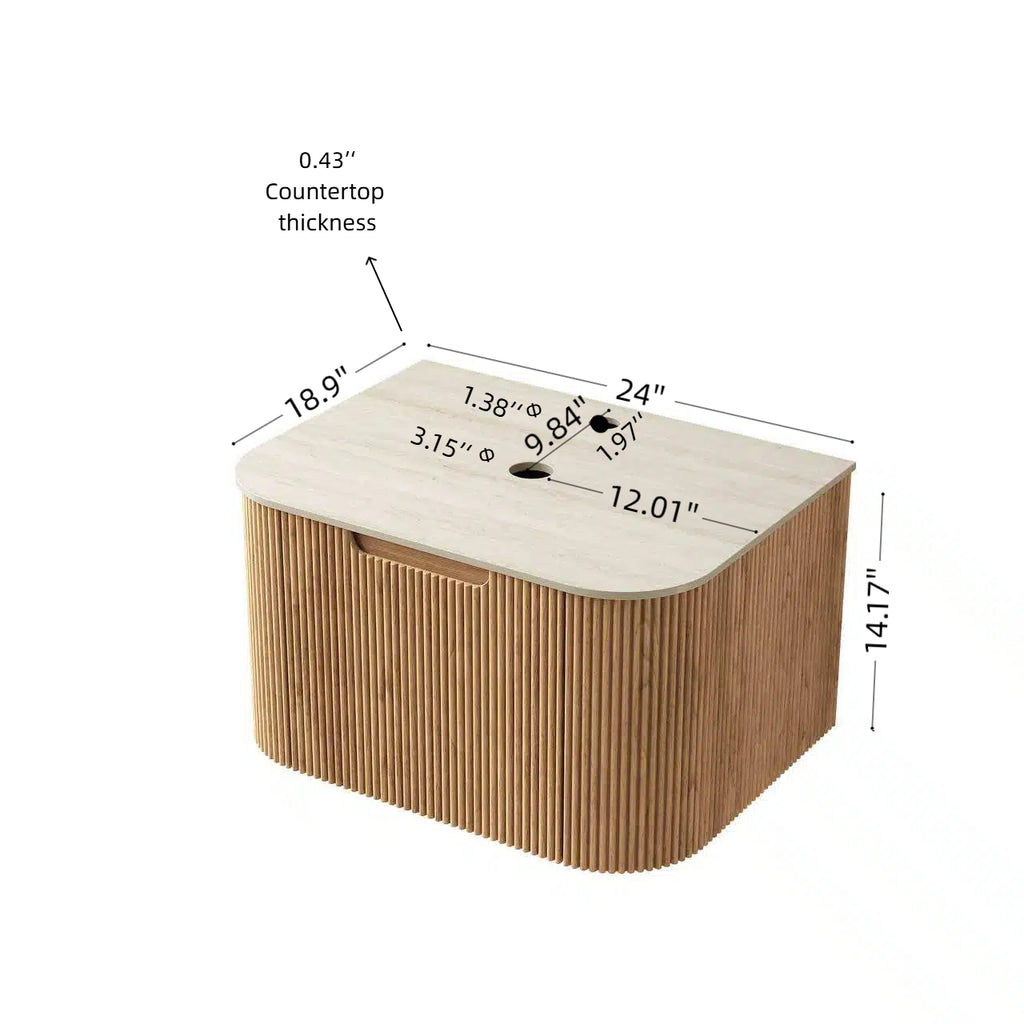 Dina 24'' Wall Mounted Plywood Cabinet