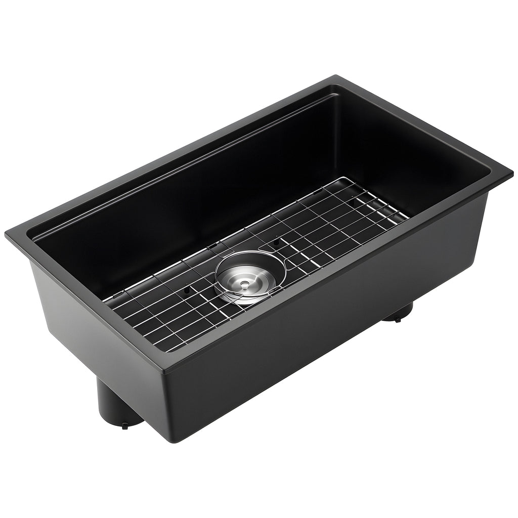 30 Inch Granite Kitchen Sink Undermount Single Bowl Drop-In Basin for RV Bar
