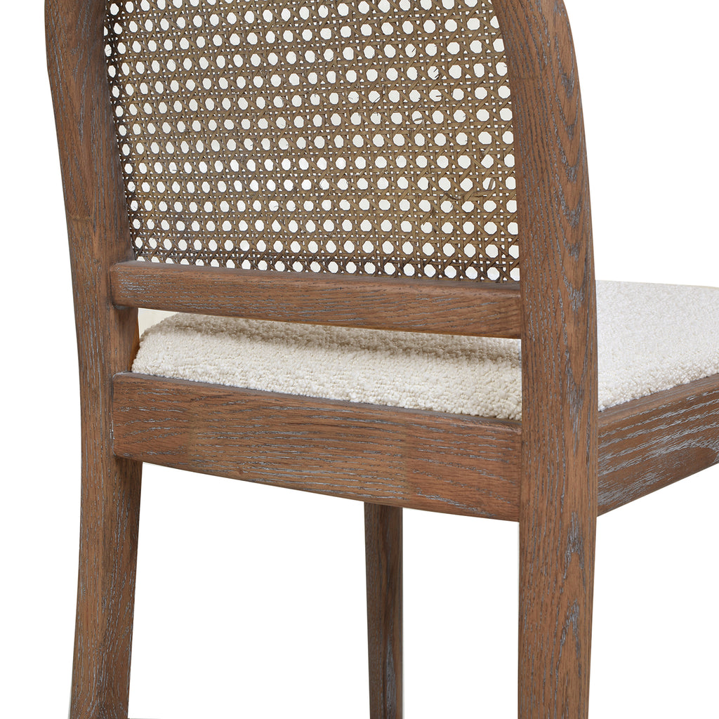 Panama 26.5" Curved Back Cane Rattan Counter Stool, Set of 2