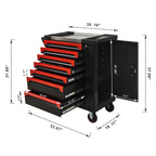 7 Drawer SPCC Rolling Tool Chest with 258-PCS Complete Tool Set