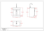 Modern Wide Shaker - 28" Laundry Cabinet with Faucet and Stainless Steel Sink