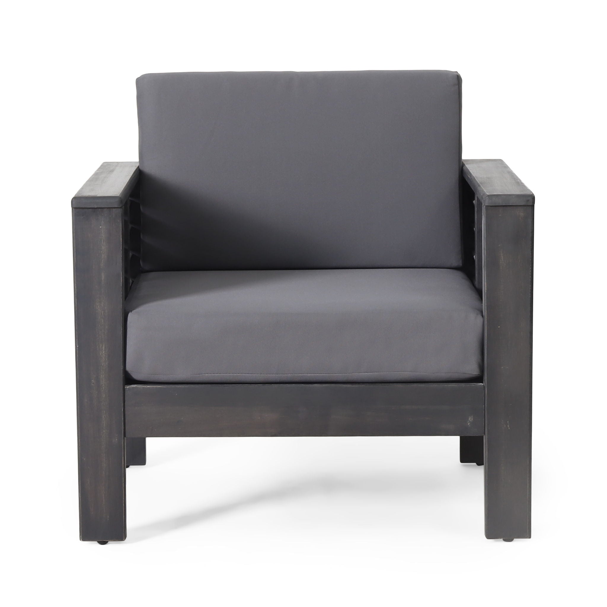 Slat Design Club Chairs With Cushions