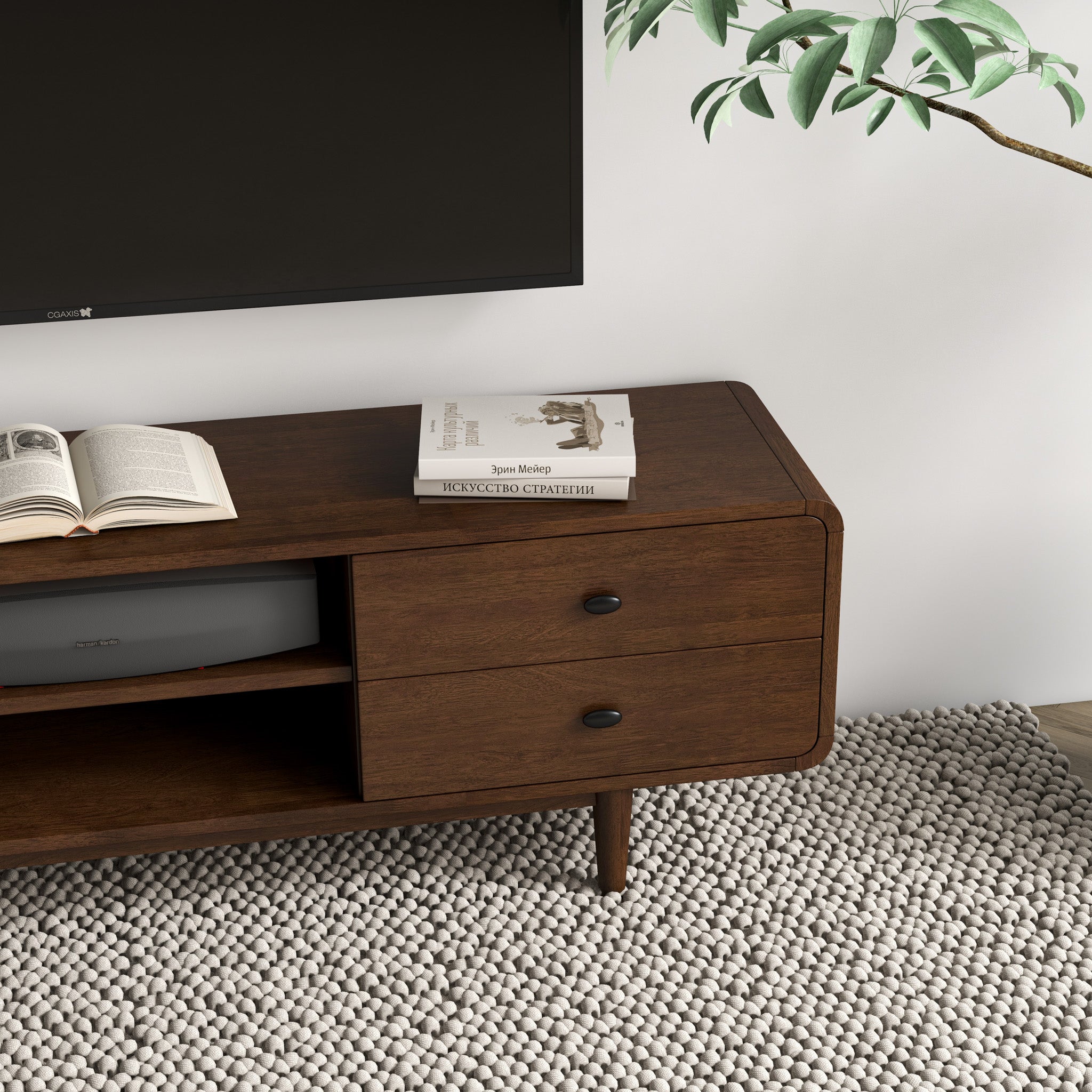 Alexa Mid Century Modern Style TV Stand