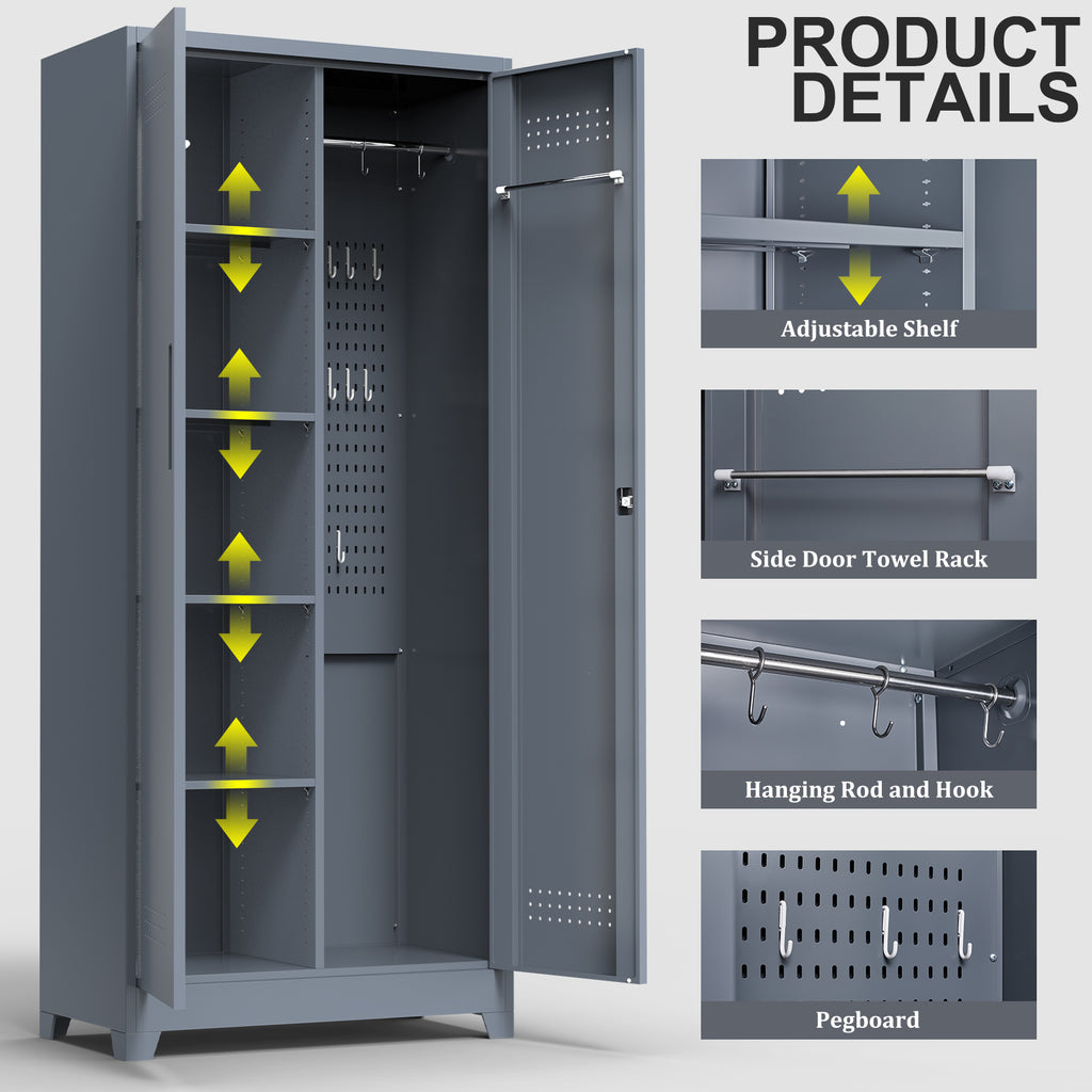 Gray And Heavy Duty Storage Cabinet