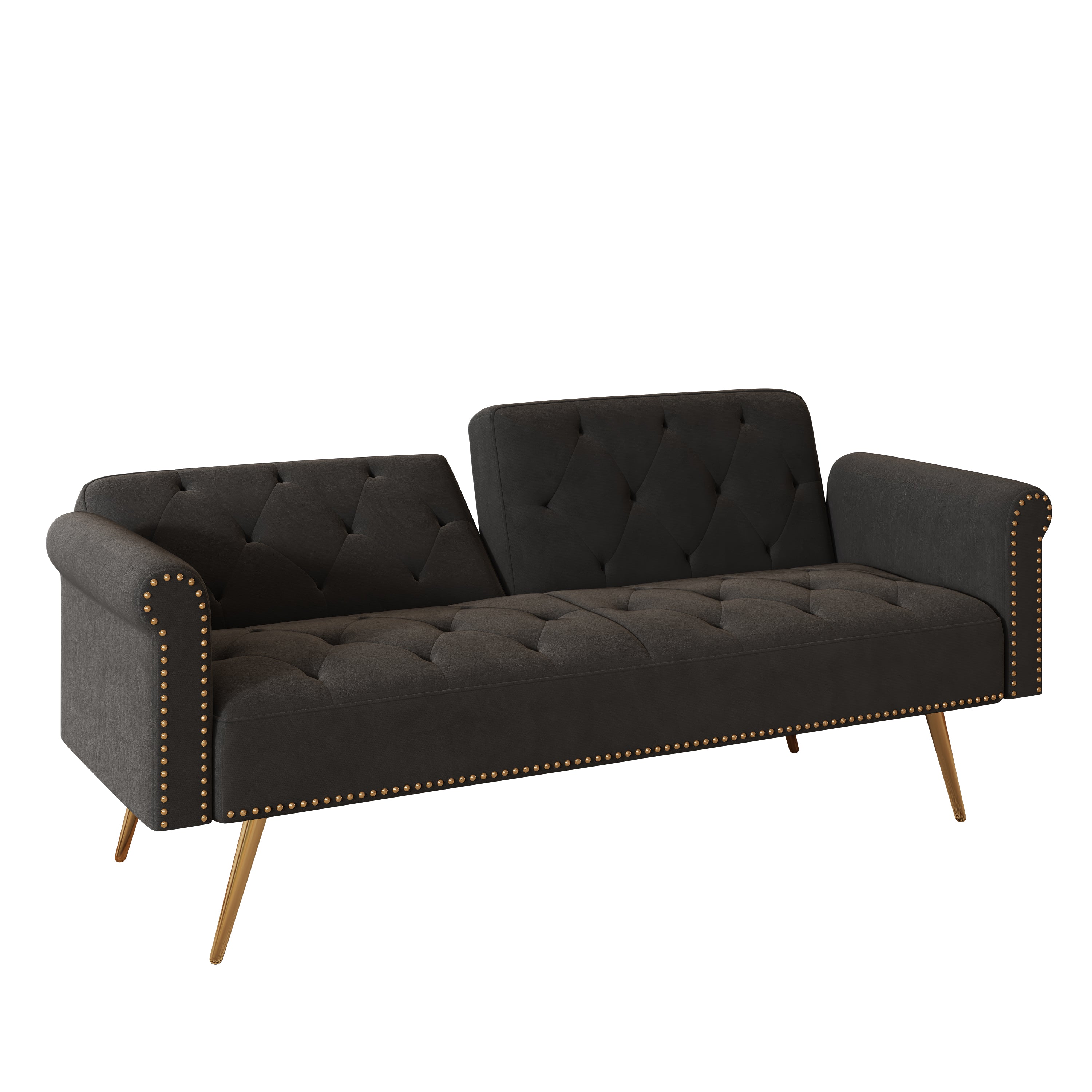 Velvet Sofa Bed - 69.7 Inches