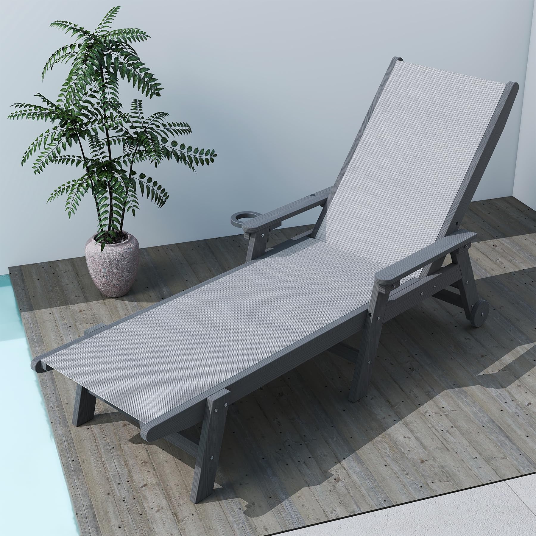 HDPE Chaise Lounge Outdoor Chair