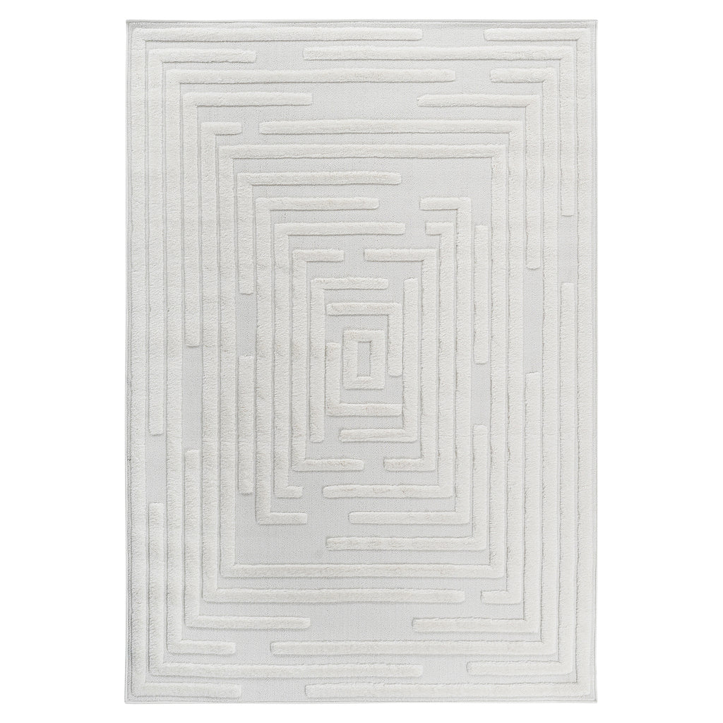 Step Collection High-Low Striped Area Rug