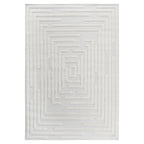Step Collection High-Low Striped Area Rug