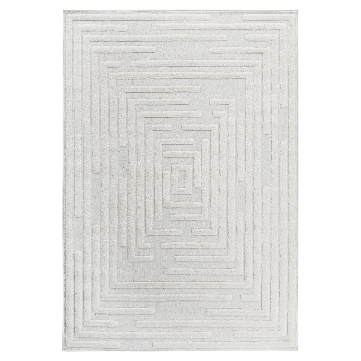 Step Collection High-Low Striped Area Rug