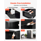 Metal Storage Cabinet with Lockable Steel Construction