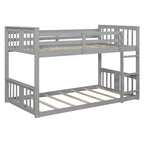 Twin Over Twin Bunk Bed with Ladder