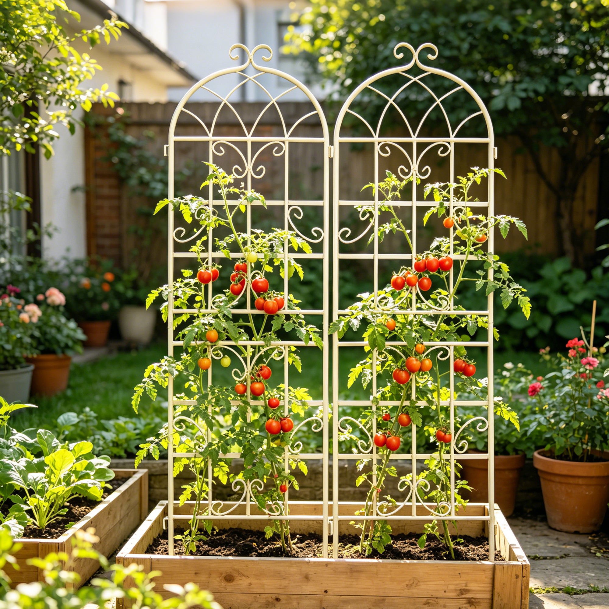 2 Pack Metal Garden Trellis 71" x 19.7"