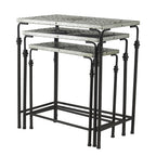 Set of 3 Gilbert Nesting Tables - Metal Plant Stand