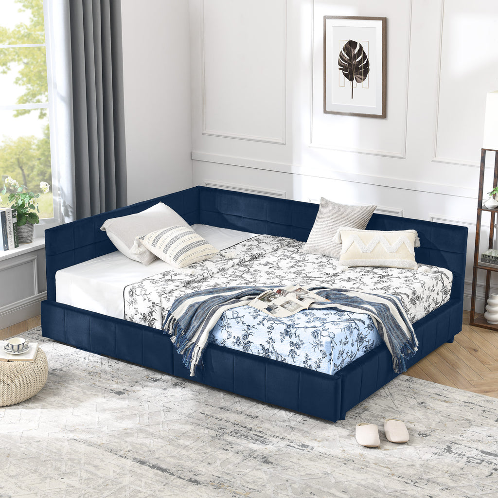 Full Size Storage Upholstered Tufted Bed Frame